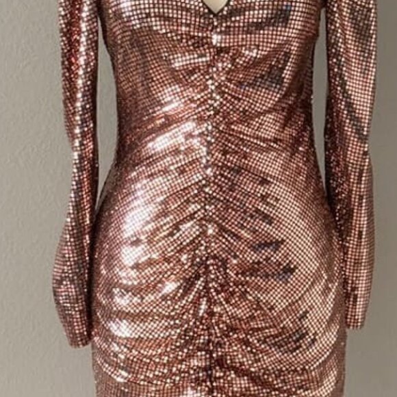 Zara Rose Gold Disco Ball Dress - Picture 4 of 4